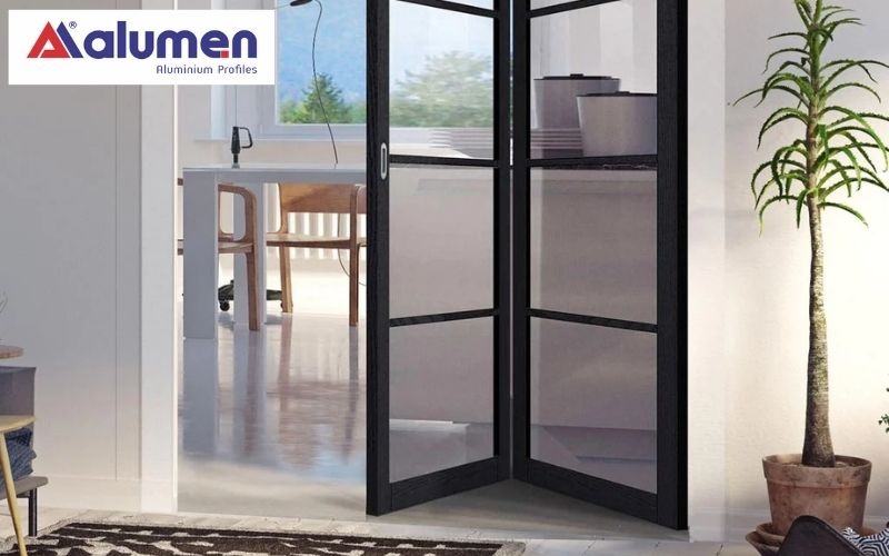 Tổng hợp các mẫu cửa chính nhôm kính xếp gấp 2 cánh hot nhất 2024