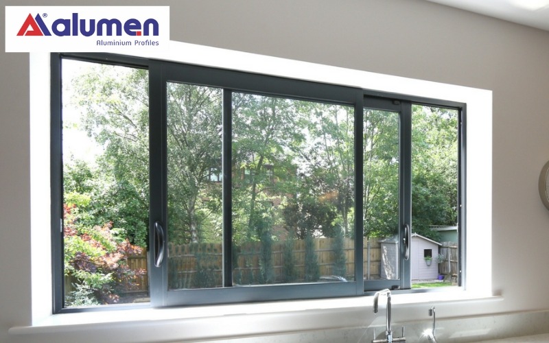 Mẫu cửa sổ nhôm xingfa hệ 55 trượt lùa 2 cánh