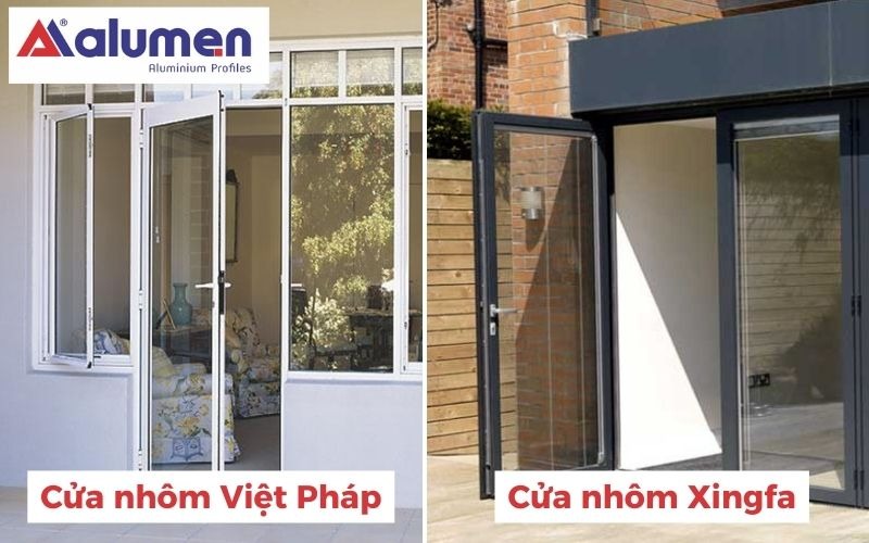 Bạn có thể chọn 1 trong 2 loại cửa nhôm Việt Pháp hoặc Xingfa tùy quy mô công trình và điều kiện tài chính
