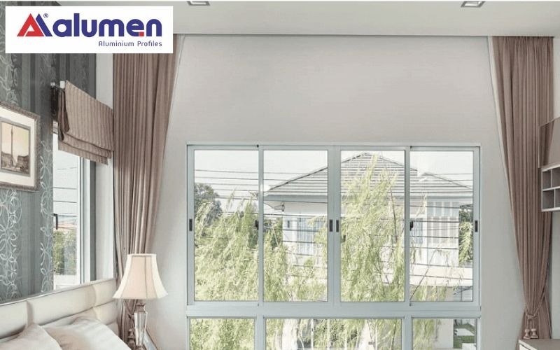 Cửa sổ nhôm biệt thự mở quay 4 cánh đẹp sang dành cho biệt thự mang phong cách nội thất Luxury